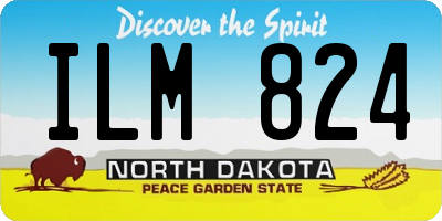 ND license plate ILM824