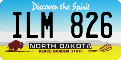 ND license plate ILM826
