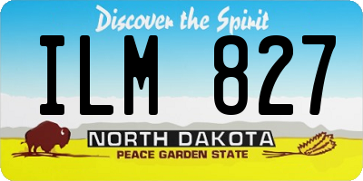 ND license plate ILM827