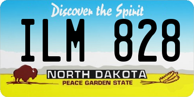ND license plate ILM828