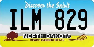 ND license plate ILM829