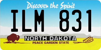 ND license plate ILM831