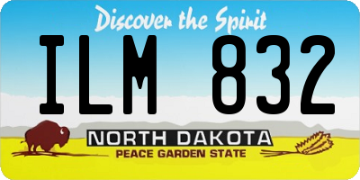 ND license plate ILM832