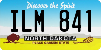 ND license plate ILM841