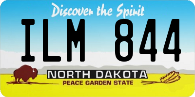 ND license plate ILM844