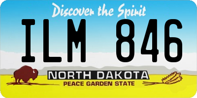 ND license plate ILM846