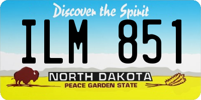 ND license plate ILM851
