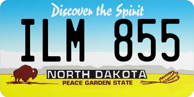 ND license plate ILM855