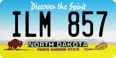 ND license plate ILM857
