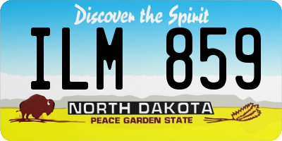 ND license plate ILM859