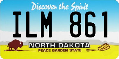 ND license plate ILM861