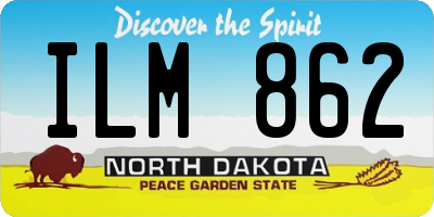 ND license plate ILM862