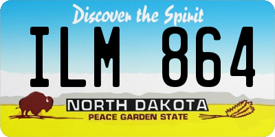 ND license plate ILM864