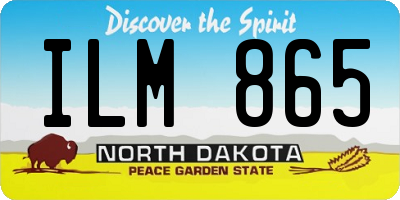ND license plate ILM865