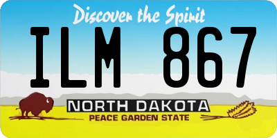 ND license plate ILM867