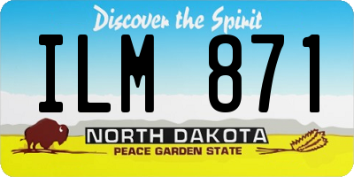ND license plate ILM871
