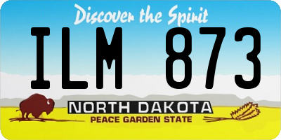 ND license plate ILM873