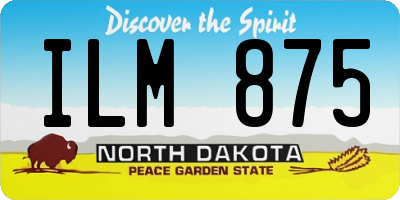 ND license plate ILM875
