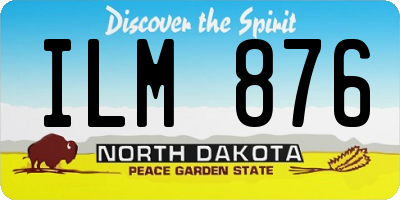 ND license plate ILM876