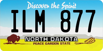 ND license plate ILM877