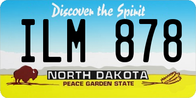 ND license plate ILM878