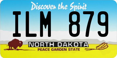 ND license plate ILM879