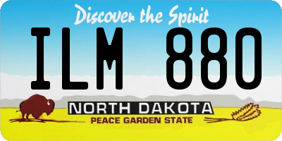 ND license plate ILM880