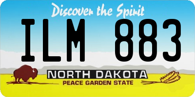 ND license plate ILM883