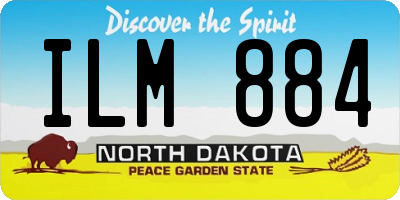 ND license plate ILM884