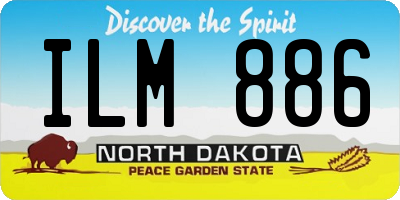 ND license plate ILM886
