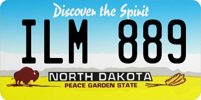 ND license plate ILM889