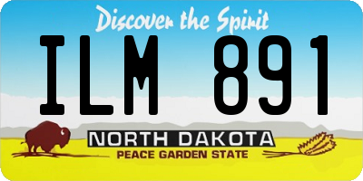 ND license plate ILM891