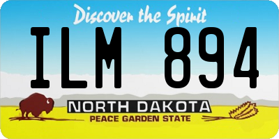 ND license plate ILM894