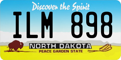 ND license plate ILM898
