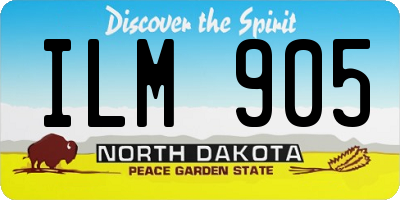 ND license plate ILM905