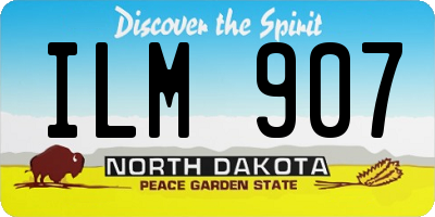 ND license plate ILM907