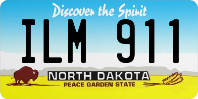 ND license plate ILM911