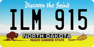 ND license plate ILM915