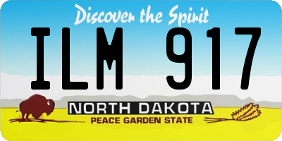ND license plate ILM917