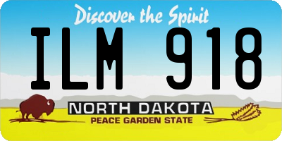 ND license plate ILM918