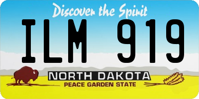 ND license plate ILM919