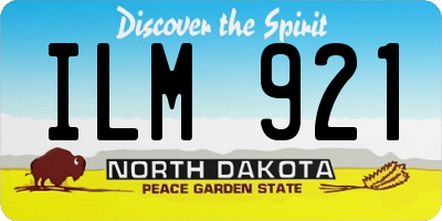 ND license plate ILM921
