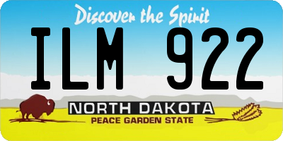 ND license plate ILM922