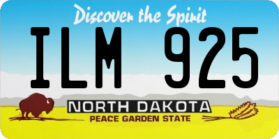 ND license plate ILM925