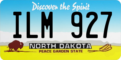 ND license plate ILM927