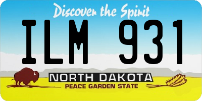 ND license plate ILM931