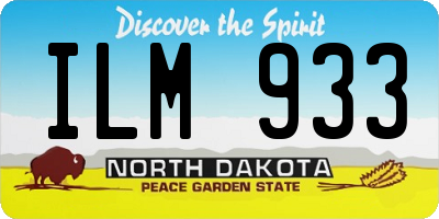 ND license plate ILM933