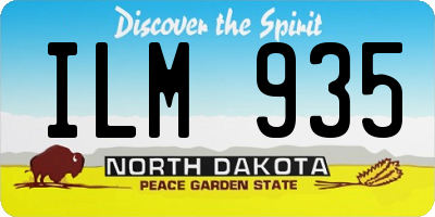 ND license plate ILM935