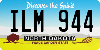ND license plate ILM944