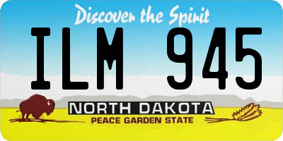 ND license plate ILM945
